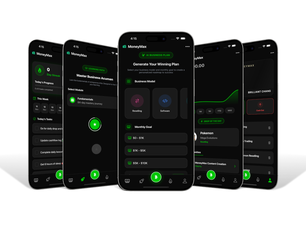 MoneyMax App Interface